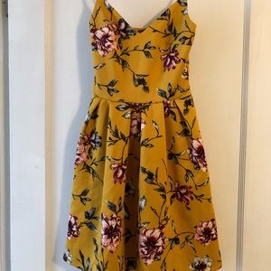 Yellow floral dress